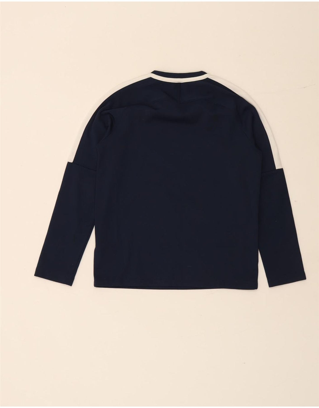 Top Nike Boys Dri Fit manga comprida 10-11 anos médio azul marinho poliéster