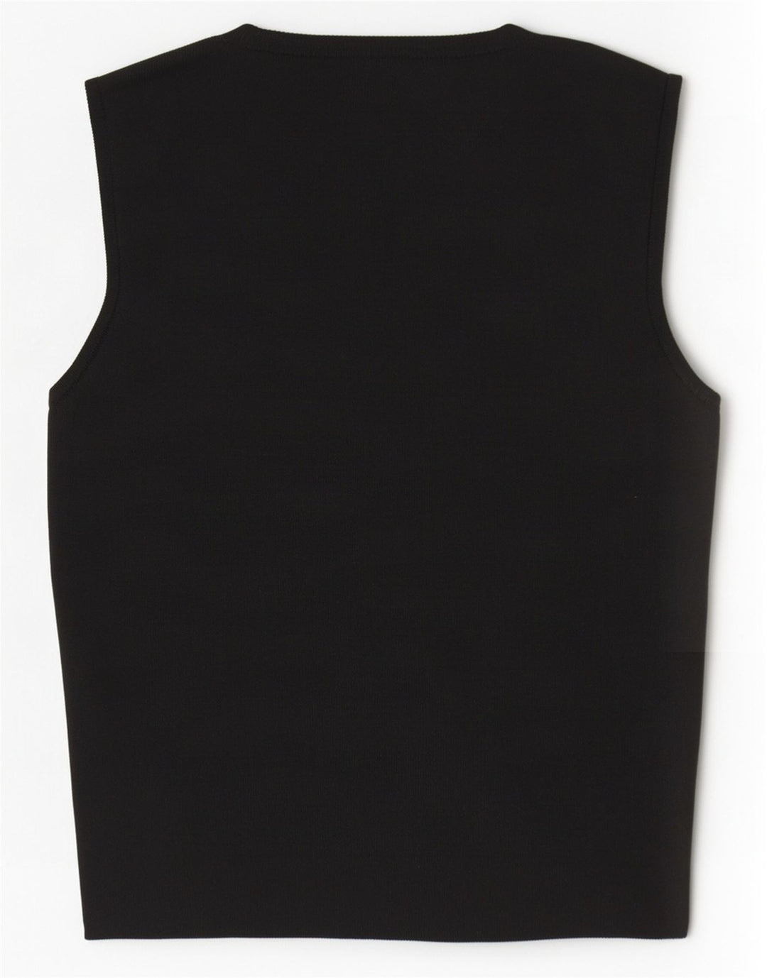 Zara Womens Crop Vest Top UK 8 Pequeno Poliéster Preto