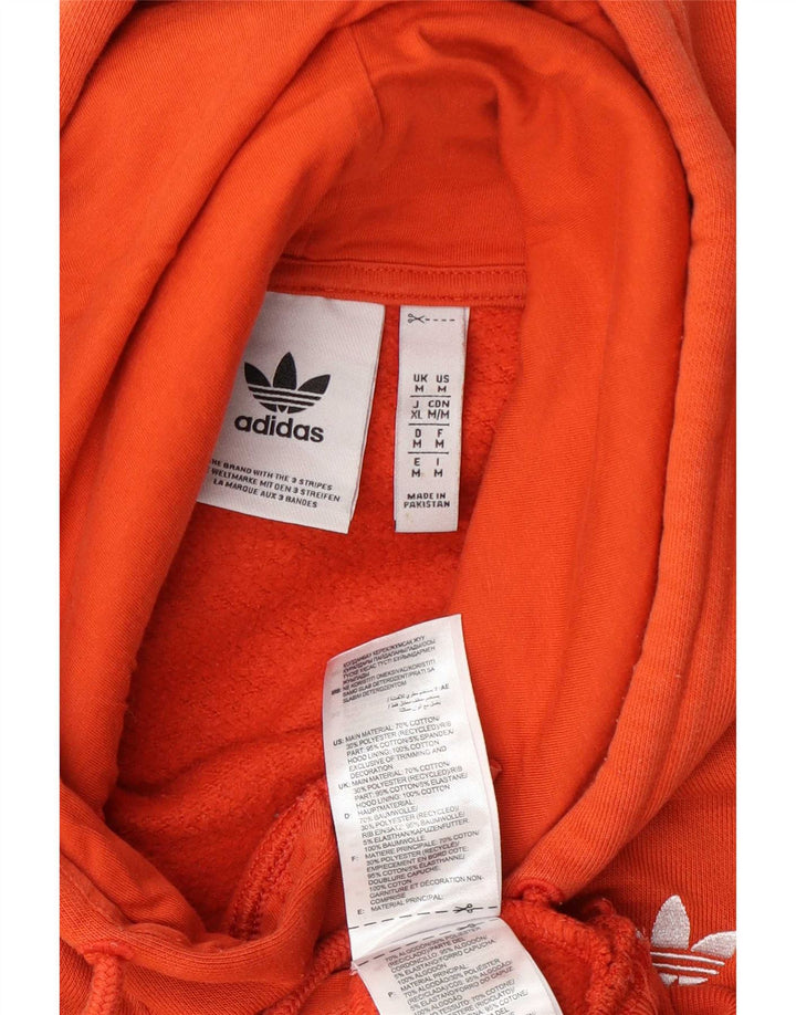 Adidas Mens Hoodie Jumper Médio Algodão Laranja