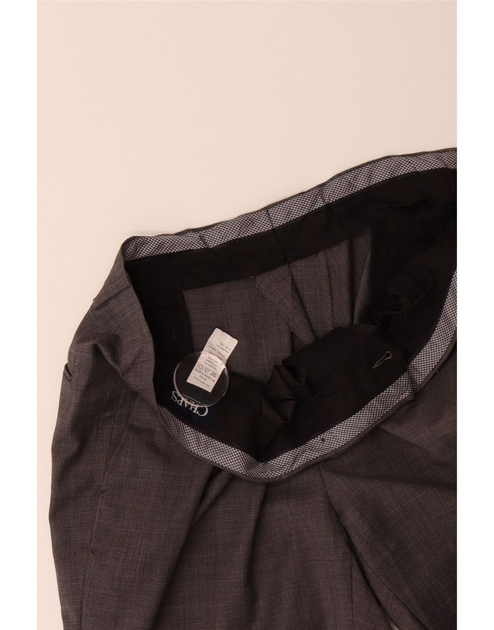CHAPS Mens Slim Suit Trousers W42 L30 Grey Check Wool Vintage Chaps and Second-Hand Chaps from Messina Hembry 