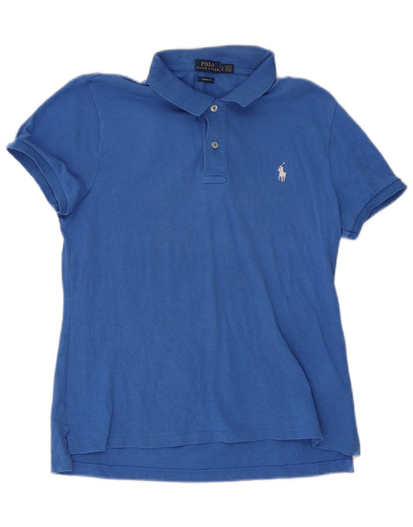 Camisa Polo Ralph Lauren Feminina Skinny Fit Reino Unido 14 Grande Algodão Azul