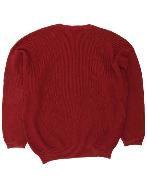 Suéter masculino North Pole com gola redonda XL lã cor de vinho