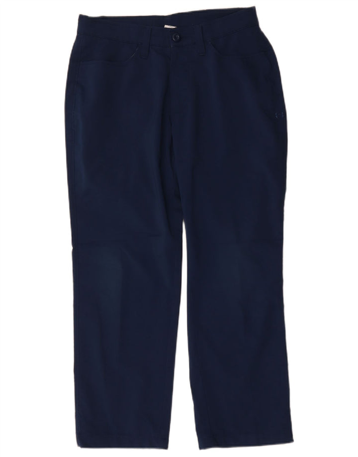 Calça casual reta masculina Under Armour W30 L25 poliéster azul marinho