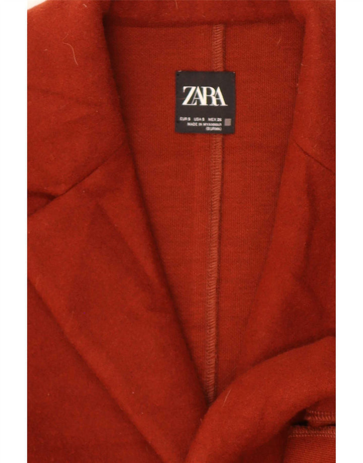 Sobretudo feminino Zara UK 10 pequeno algodão marrom