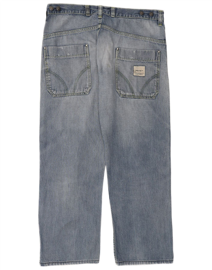 Jeans retos femininos Carrera W38 L29 algodão azul