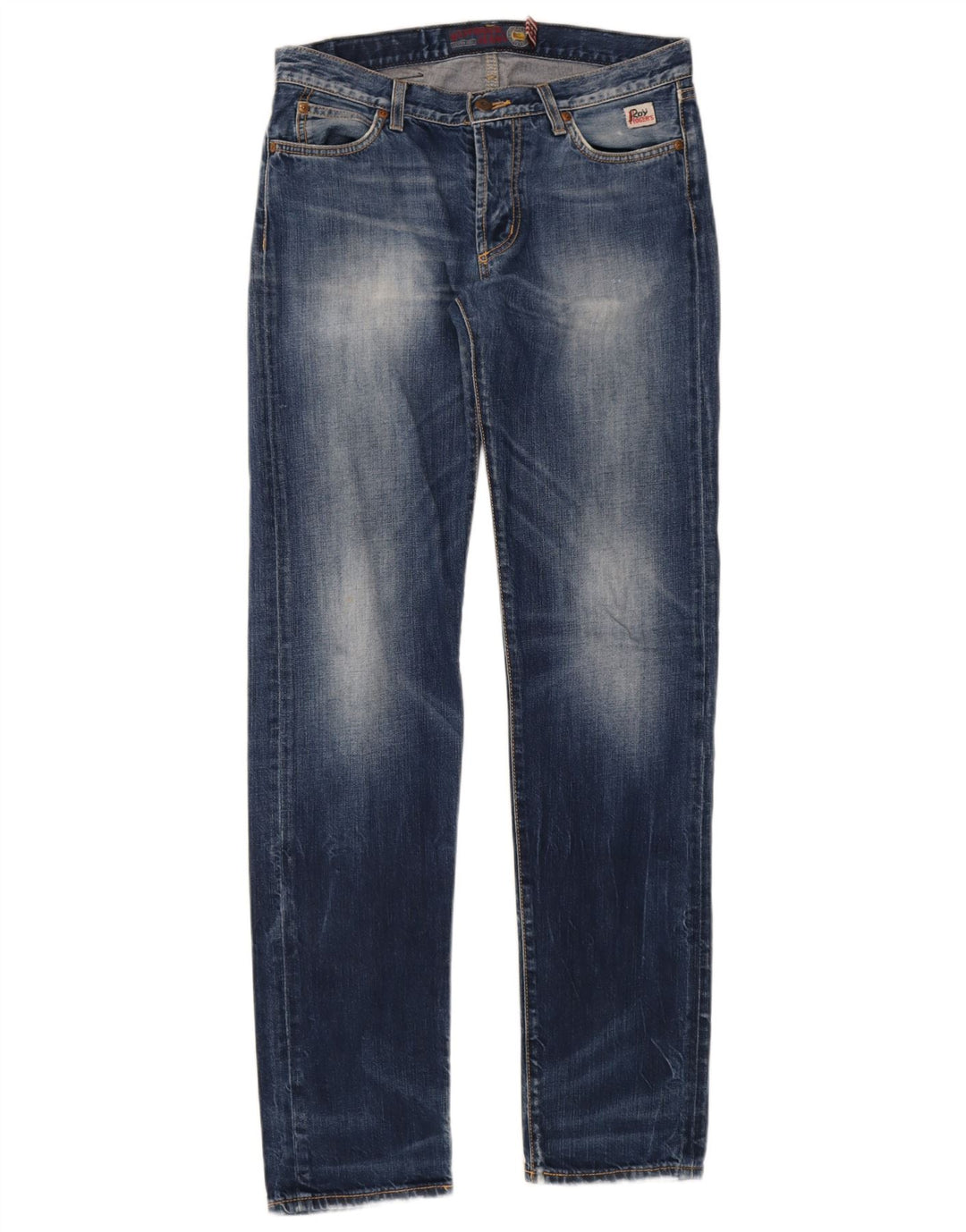 Calça jeans reta masculina Roy Rogers IT 45 pequena W31 L34 azul