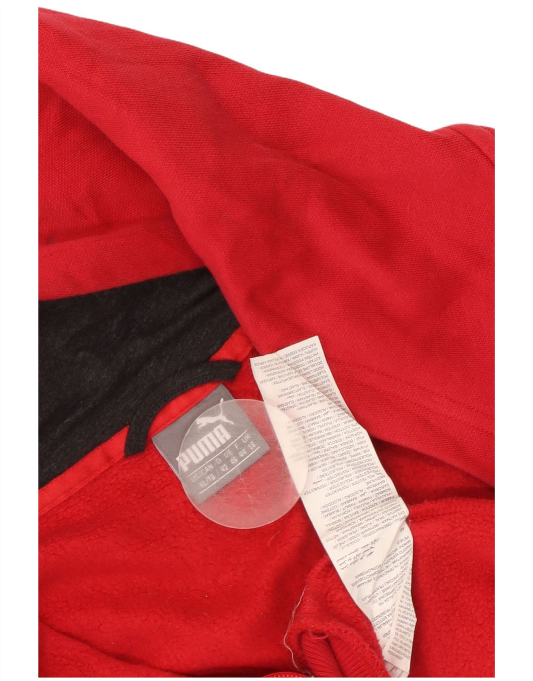 Suéter PUMA feminino com capuz e zíper Reino Unido 16 grande algodão vermelho