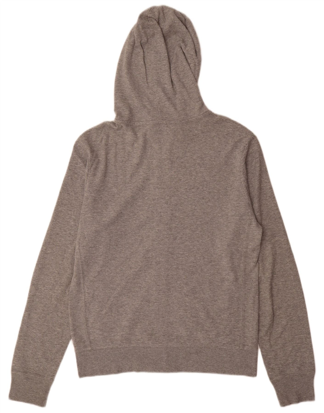 Suéter masculino Zara com capuz e zíper grande cinza manchado