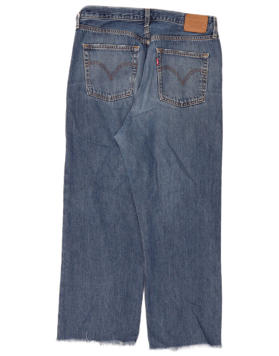 Jeans feminino Levi's Ribcage Straight W32 L29 Azul Algodão