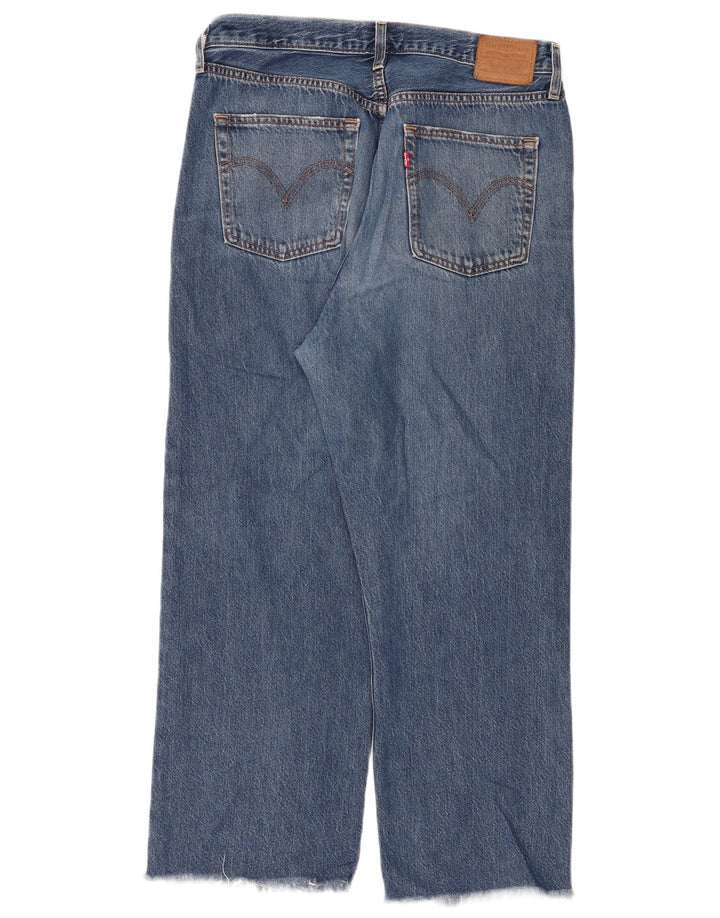 Jeans feminino Levi's Ribcage Straight W32 L29 Azul Algodão