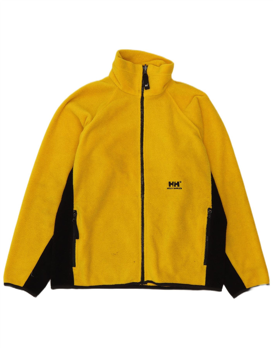 Jaqueta de lã masculina HELLY HANSEN Reino Unido 36 pequeno poliéster colorblock amarelo