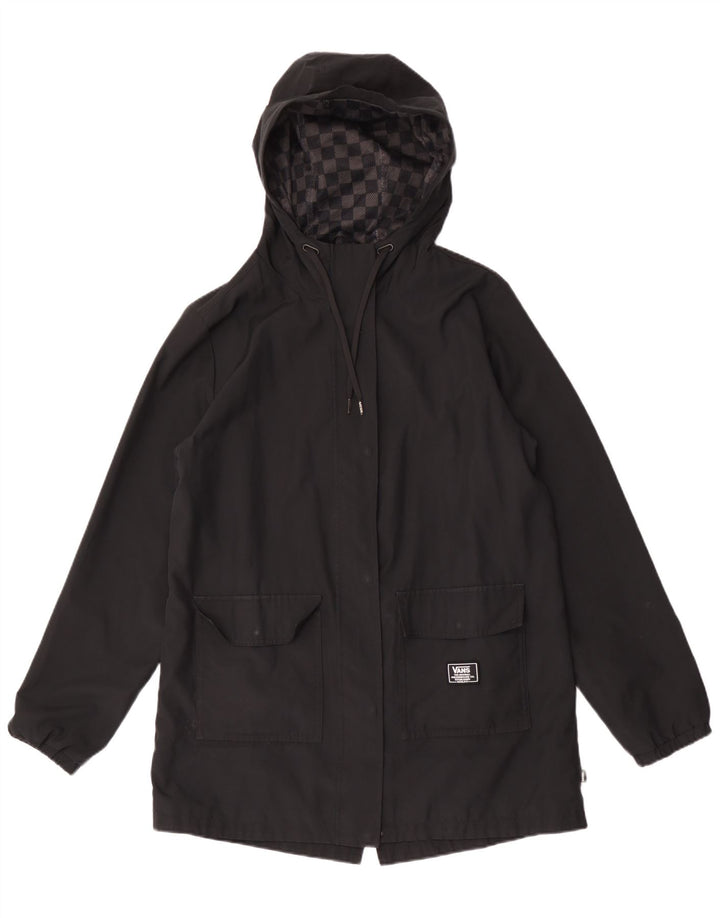 Capa de chuva com capuz feminino Vans UK 14 médio preto poliéster