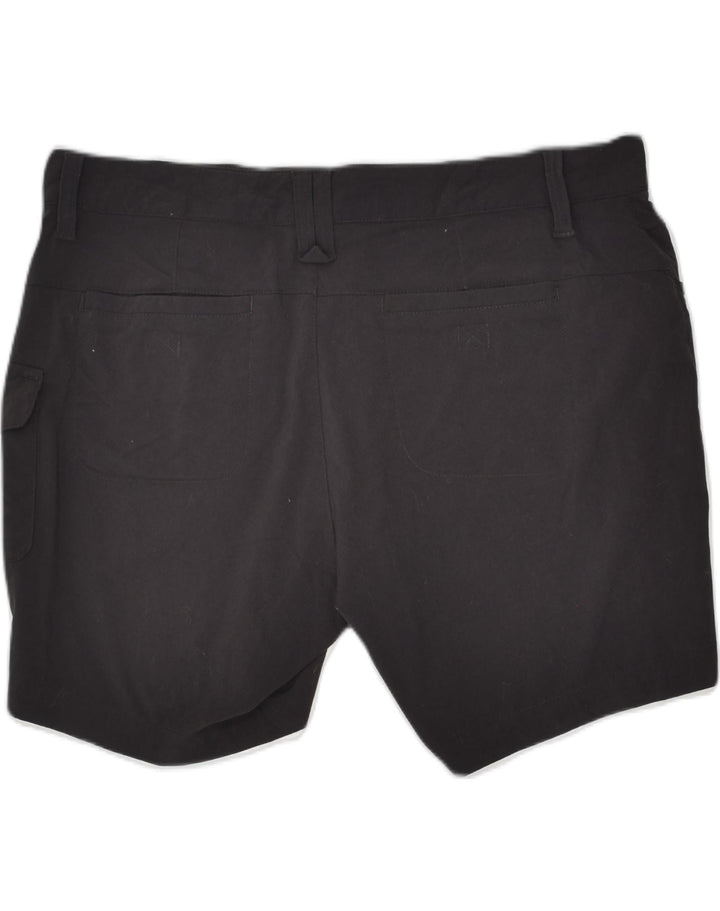 EDDIE BAUER Womens Cargo Shorts US 8 Medium W36 Black Nylon | Vintage Eddie Bauer | Thrift | Second-Hand Eddie Bauer | Used Clothing | Messina Hembry 