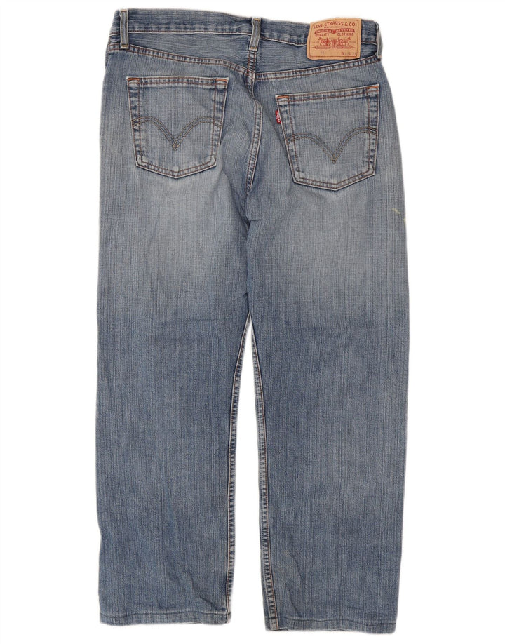 LEVI'S Masculino 751 Straight Jeans W33 L27 Azul Algodão