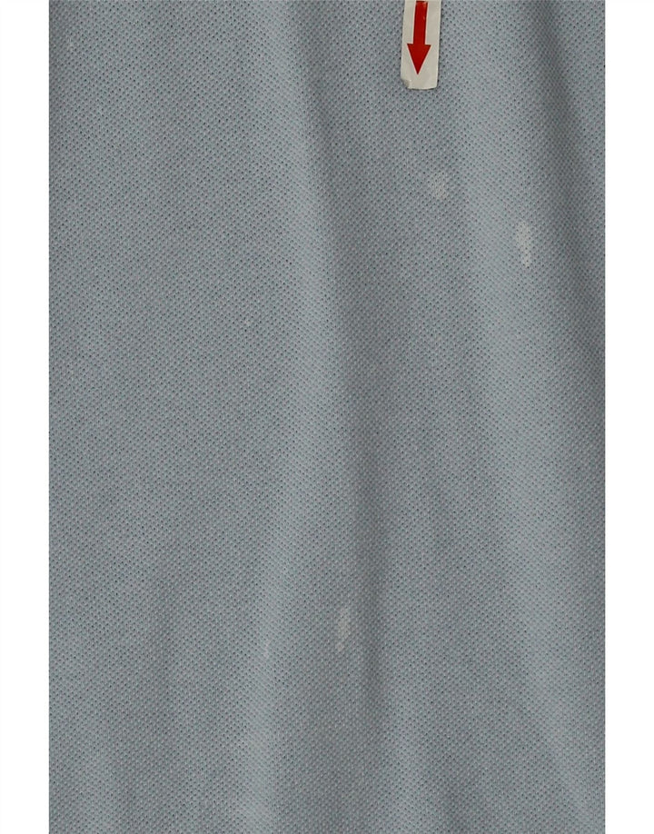 Camisa polo masculina de manga comprida Kappa algodão azul médio