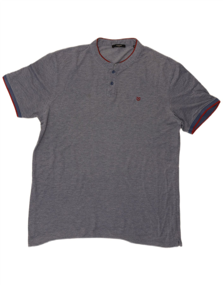 Camiseta masculina Jack & Jones Top 2XL azul marinho manchado