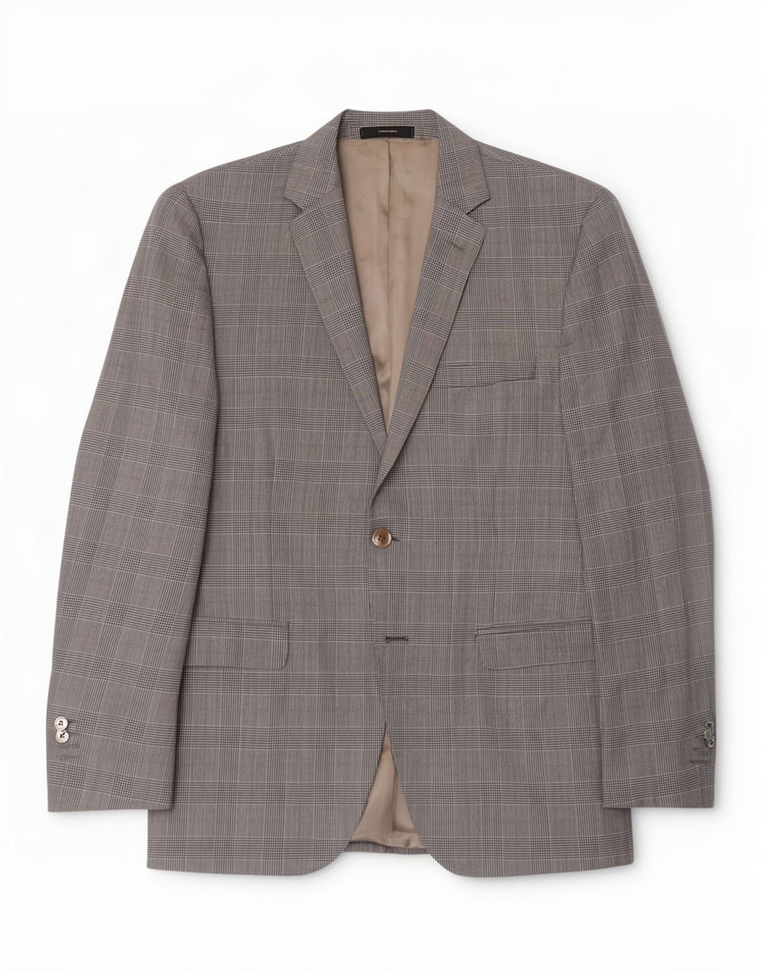 Jaqueta blazer masculina Massimo Dutti com 1 botão Reino Unido 38 Houndstooth cinza médio
