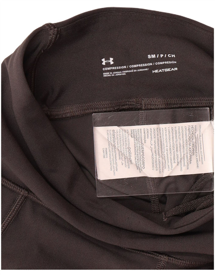 UNDER ARMOUR Womens Heat Gear Leggings UK 8 Small Grey Colourblock