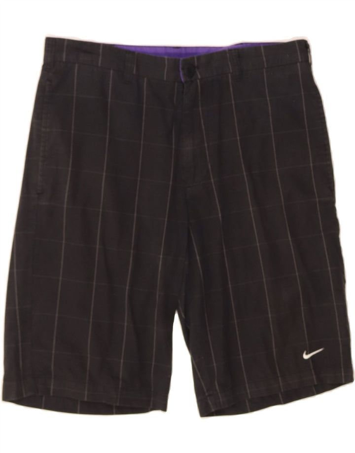 NIKE Mens Chino Shorts Medium W30 Black Check Cotton Vintage Nike and Second-Hand Nike from Messina Hembry 