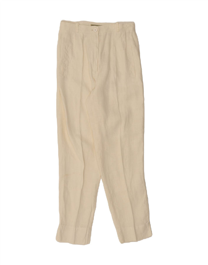 PENNY BLACK Womens Straight Suit Trousers IT 42 Medium W26 L27 Off White Vintage Penny Black and Second-Hand Penny Black from Messina Hembry 