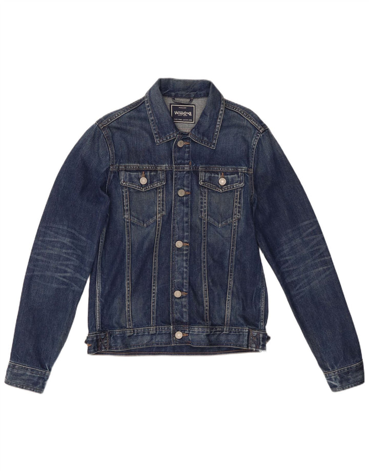 Jaqueta jeans masculina Jack & Jones Reino Unido 38 algodão azul marinho médio