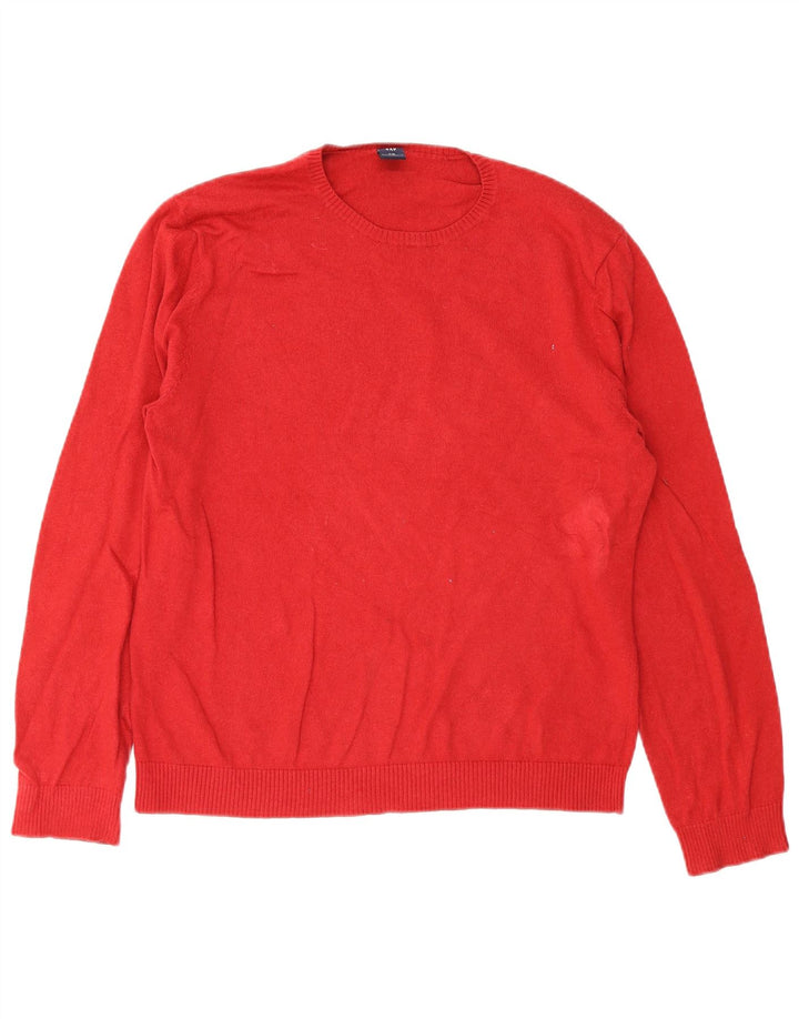 Suéter masculino Gap com gola redonda, grande algodão vermelho