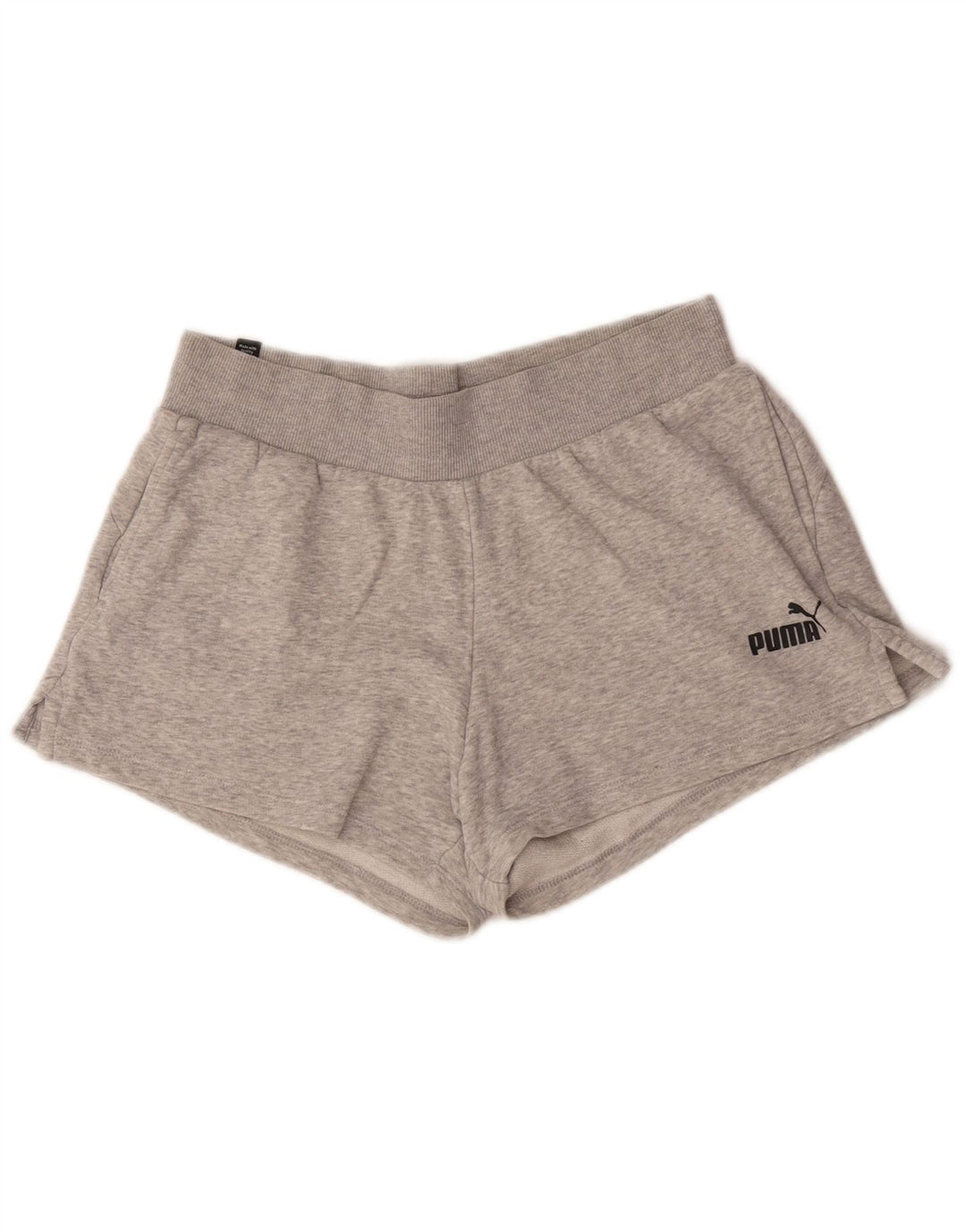 Shorts esportivos femininos Puma UK 14 algodão cinza médio