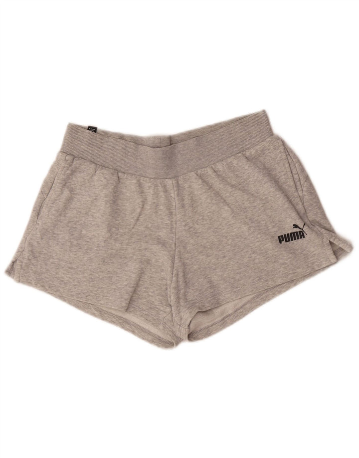 Shorts esportivos femininos Puma UK 14 algodão cinza médio