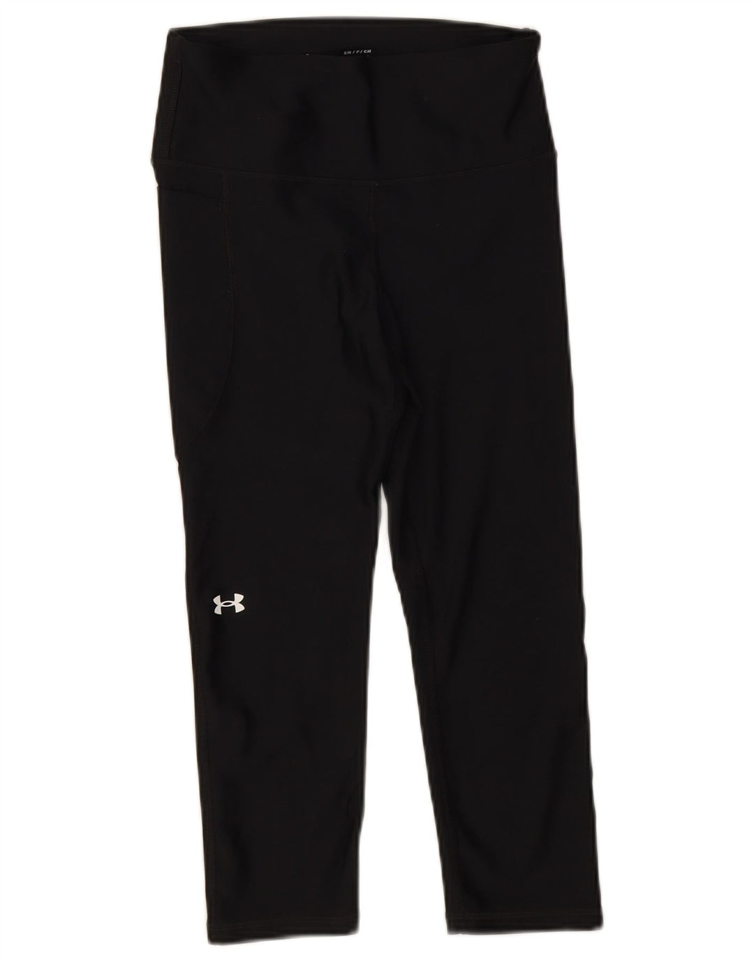 Under Armour Capri Leggings Femininas UK 8 Pequenas Pretas