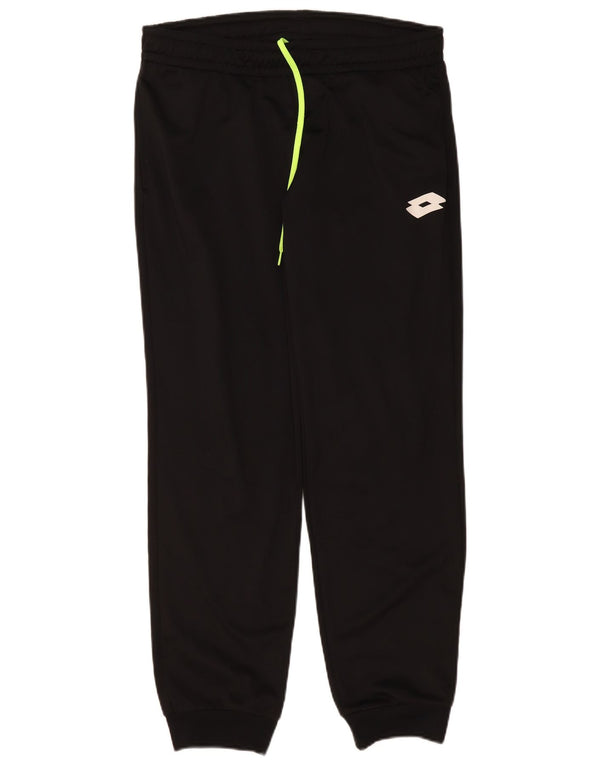 Lotto Mens Calças de treino Joggers poliéster preto médio