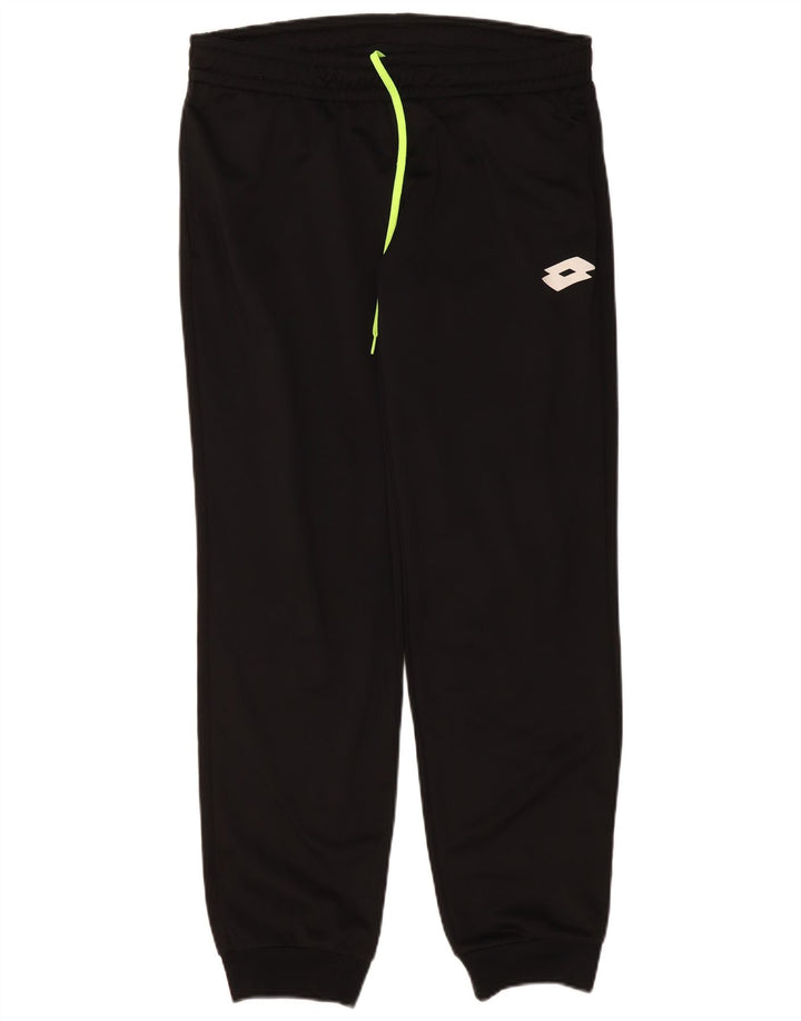 Lotto Mens Calças de treino Joggers poliéster preto médio