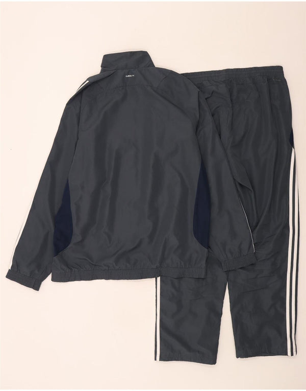Adidas Mens Climalite Full Tracksuit UK 44/46 Grande Cinza Colorblock