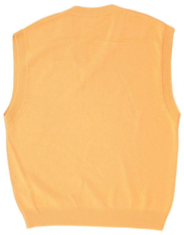 Zara Mens Vest Tank Top XL Orange Cotton