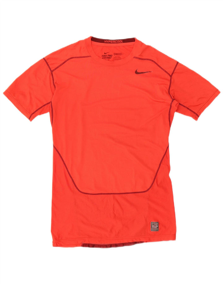Camiseta masculina Nike Dri Fit Top grande bloco colorido vermelho