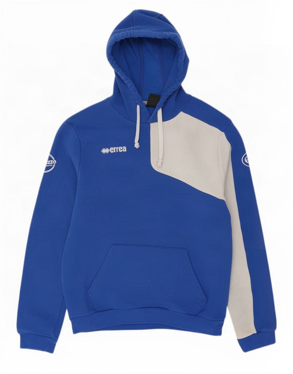 Errea Mens Graphic Hoodie Jumper XS Azul Colorblock Algodão