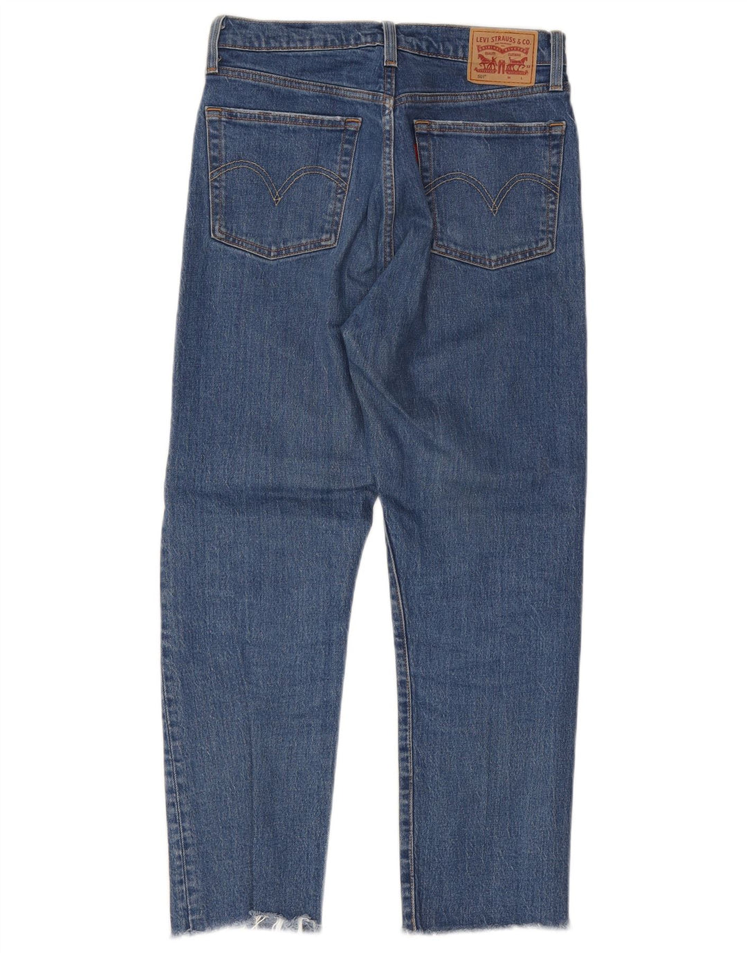 Calça jeans feminina Levi's 501 Straight W27 L26 azul algodão