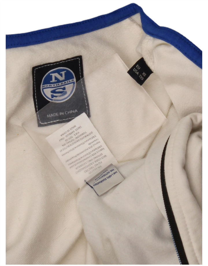 Suéter masculino com capuz e zíper NORTH SAILS 2XS algodão branco