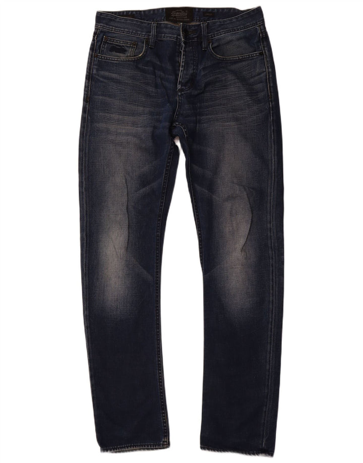 Jeans soltos masculinos SUPERDRY W32 L34 algodão azul