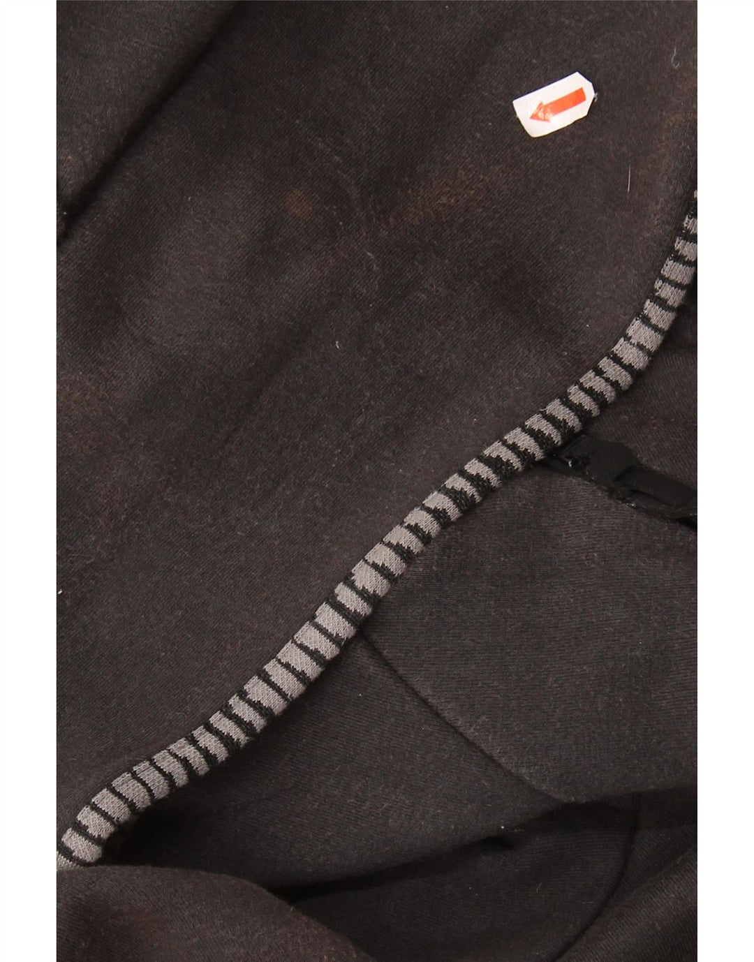 ADIDAS Mens Zip Hoodie Suéter Médio Algodão Preto