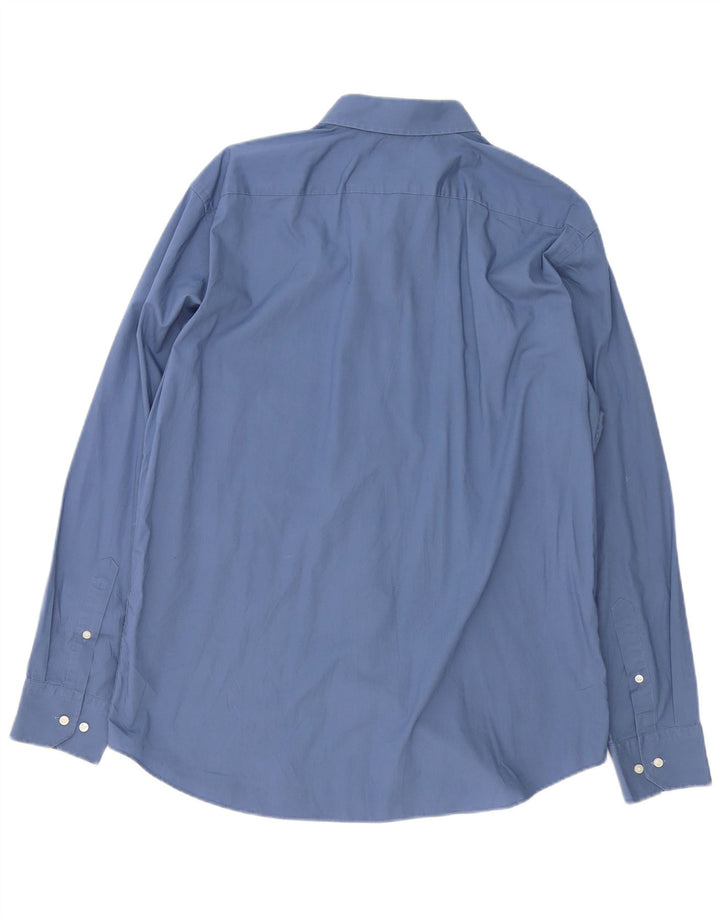 Camisa masculina de ajuste regular HUGO BOSS tamanho 17 1/2 XL azul marinho