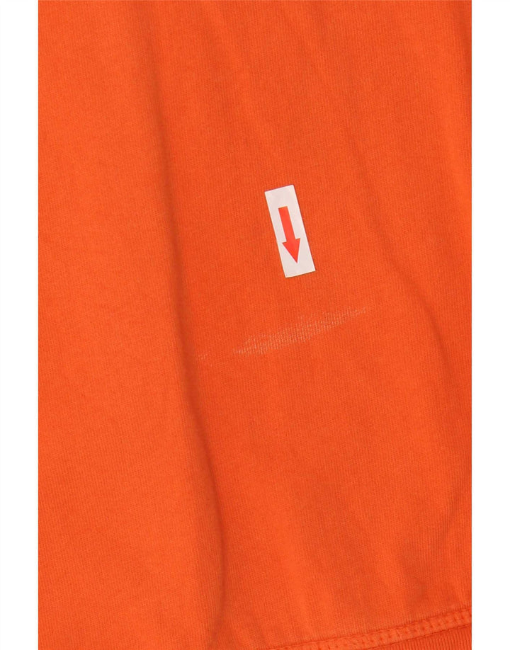 Crew Clothing moletom feminino jumper Reino Unido 12 algodão laranja médio