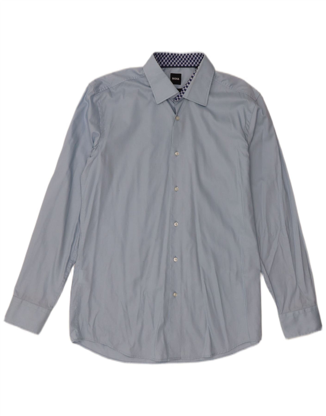 Camisa Slim Fit Masculina Hugo Boss Grande Algodão Azul