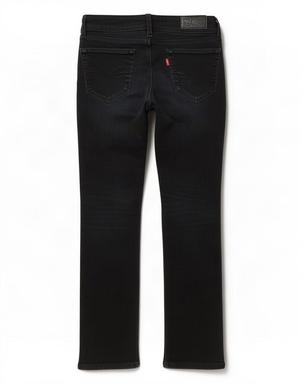 Calça jeans feminina Levi's 470 Straight W28 L28 azul marinho algodão