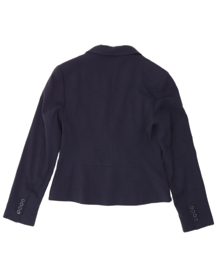 Jaqueta blazer feminina Marks & Spencer com 2 botões Reino Unido 8 pequena azul marinho