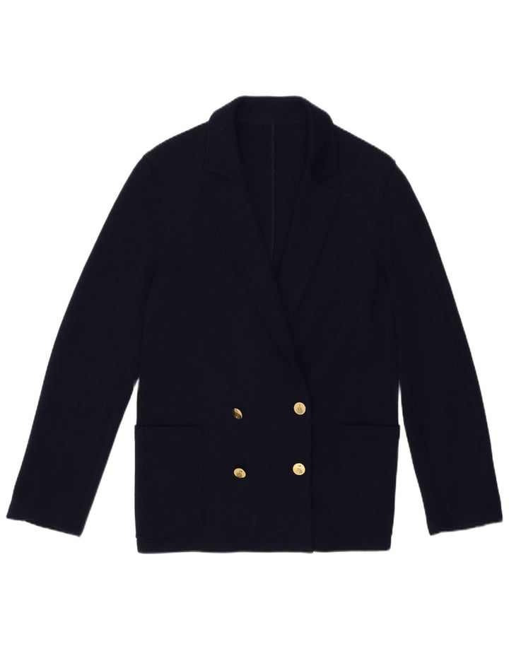 Suéter Cardigan Masculino Vintage UK 10 Pequeno Azul Marinho