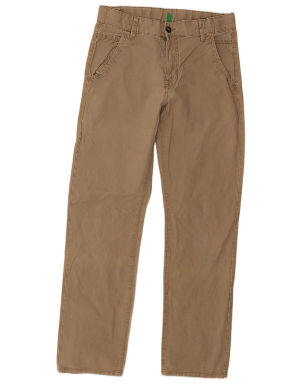 Calças Chino Straight Chino Meninos Benetton 15-16 Anos W30 L30 Bege