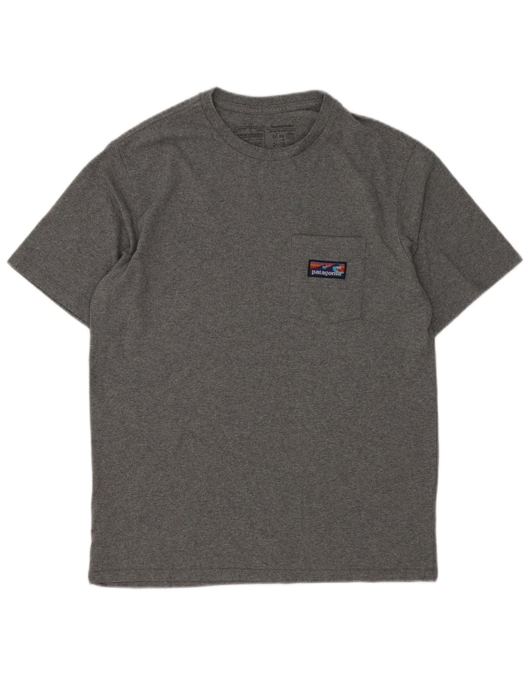 Camiseta masculina Patagonia Regular Fit Top pequeno algodão cinza
