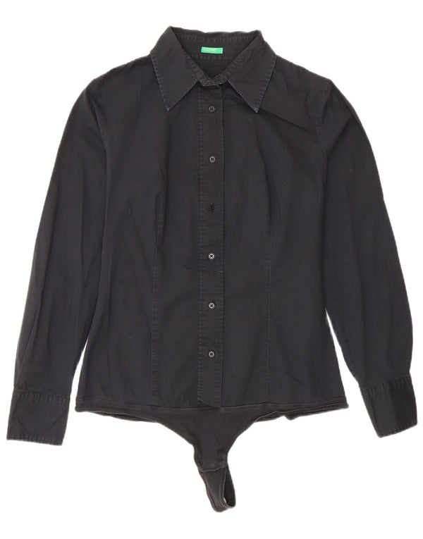 Camisa Bodysuit Feminina Benetton UK 14 Médio Preto