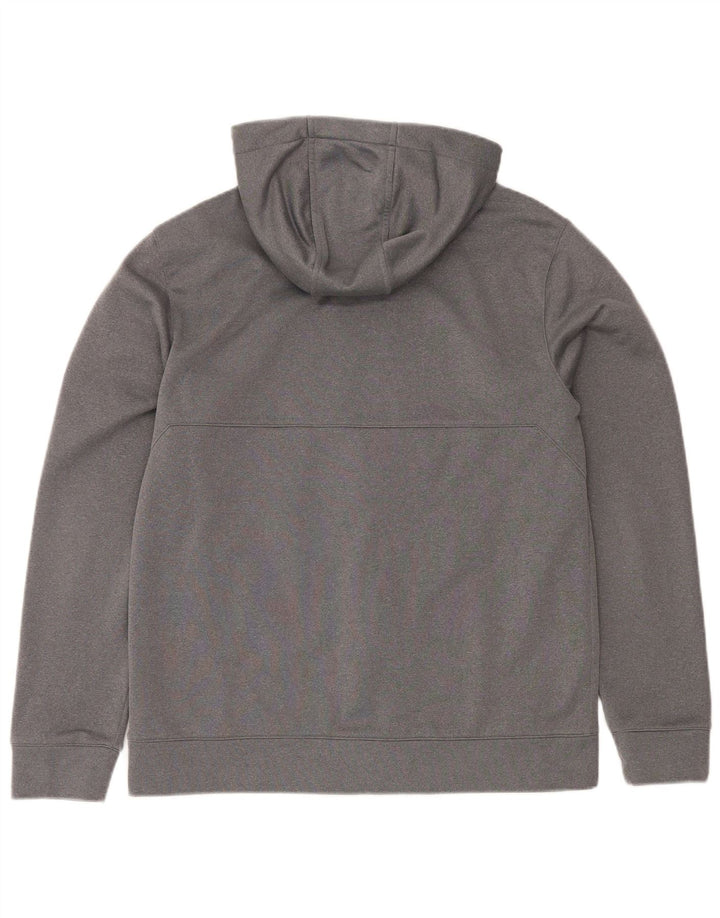 Suéter masculino com capuz e zíper The North Face poliéster cinza médio