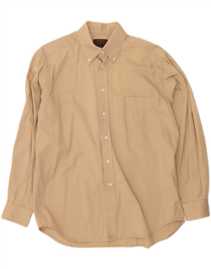GOOSE & GANDER Mens Shirt IT 46 Small Beige Cotton Vintage Goose & Gander and Second-Hand Goose & Gander from Messina Hembry 